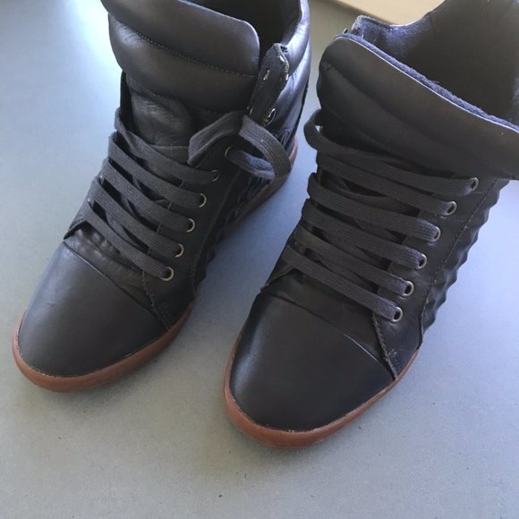 Ladies Bronx Wedge Runners Navy Blue Size 39 - Picture 3 of 8